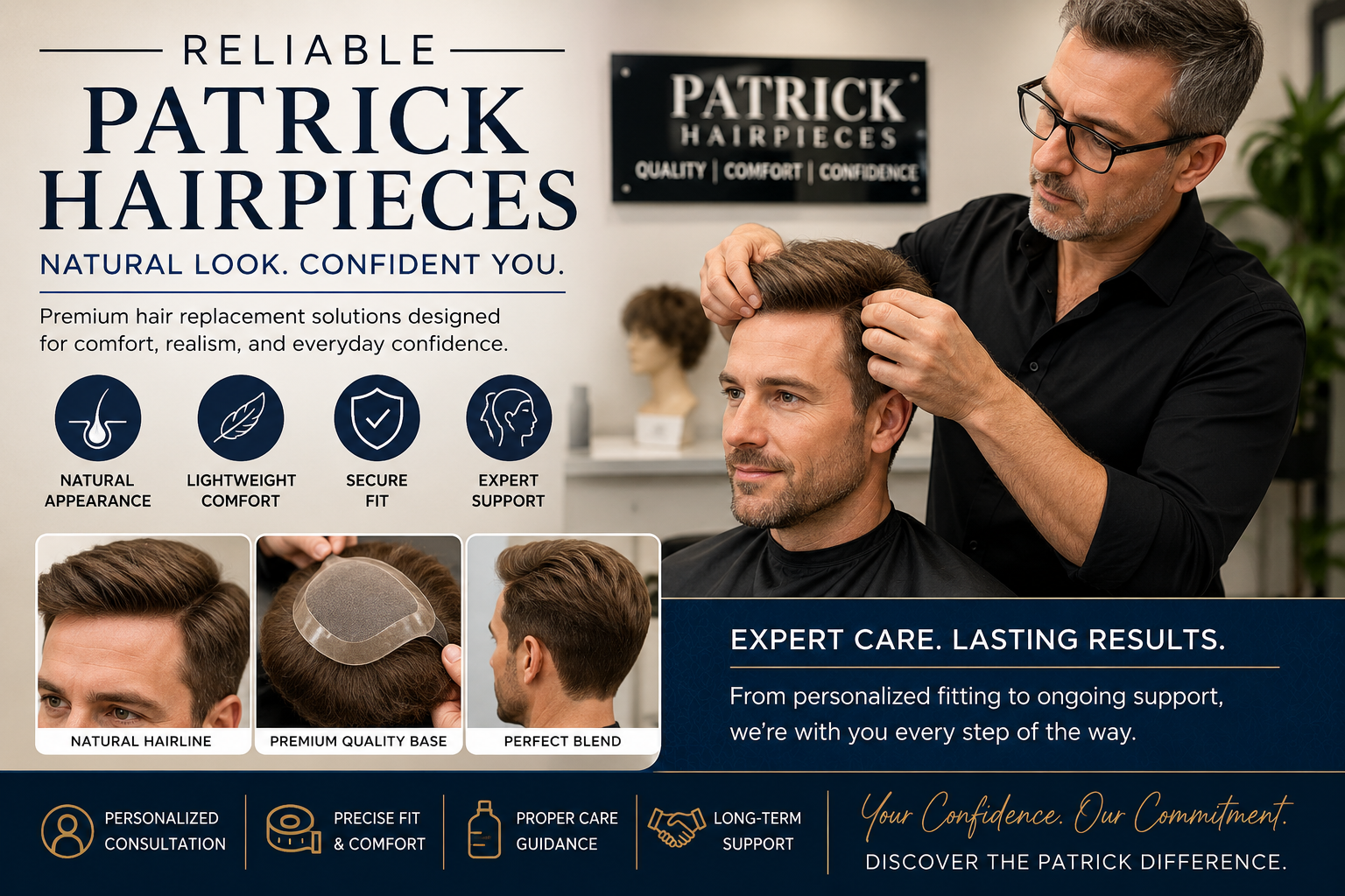 Patrick Hairpieces for Natural Hair Replacement